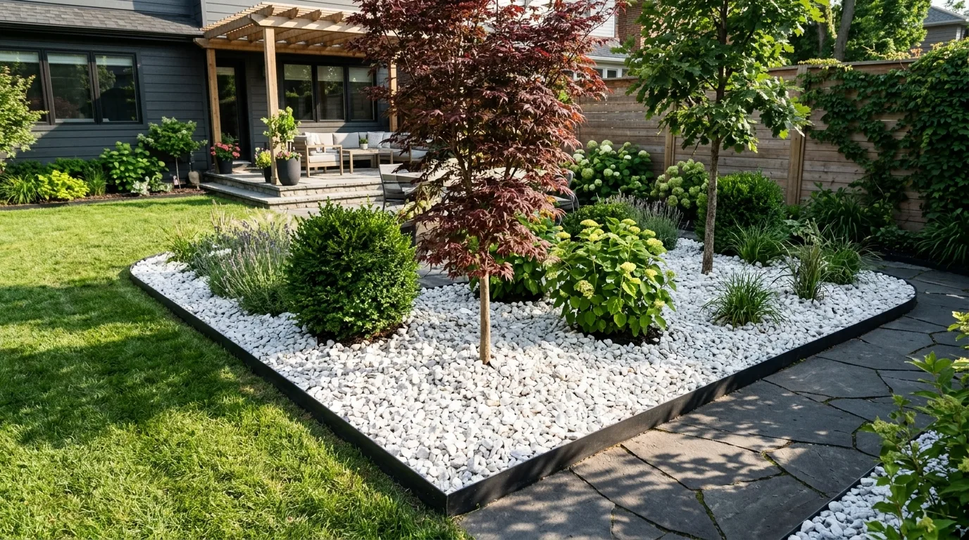 Clean White Rock Path Accent
